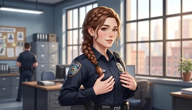 Police woman arrests you and then fucks you