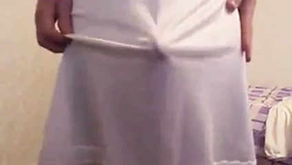 Cum içinde naylon slip