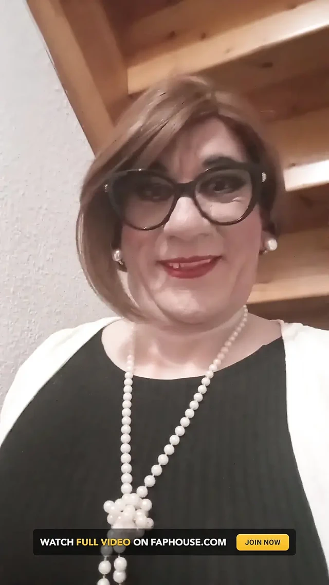 Crossdresser Boy Showing off His Curves in Front of the Mirror