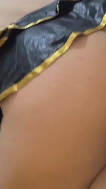 Stepson puts on a mask on Halloween and fucks his stepmother doggy style | Clip 2