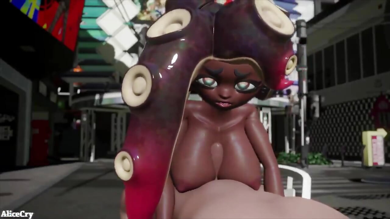 Splatoon'dan Marina göğüslerinin arasında olan yarağın üzerinde salya akıtıyor