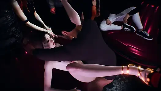 Striptiz Kulübünde Ateşli Asyalı Bir Striptizciyi Sikiyor