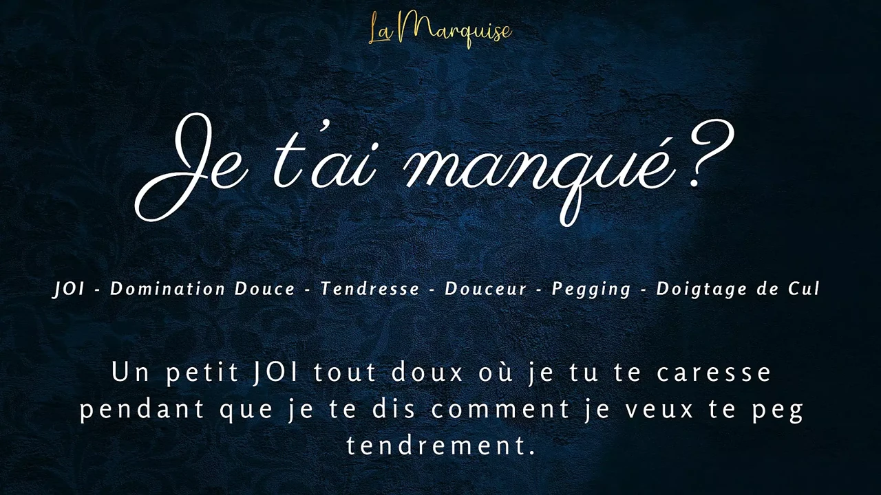 French Audio Porn | Little JOI where I want to peg you