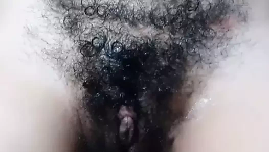 Olgun kıvırcık kıllı am yakın çekim