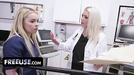Thick  Haley Spades & Missa Mars Get Special Treatment From Perv Doctor