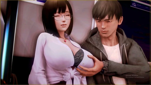 Hiro Massaging Japanese Milf Office Lady Boobs In Train