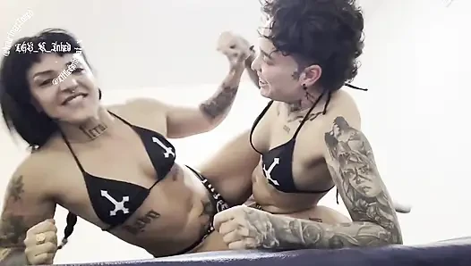 Lesbian Girlfriend Wrestling