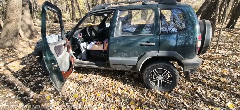 I spied on a straight guy while he was jerking off his huge penis in the car and gave him a hand job.