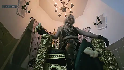 Dev kadın Sheela Sinner muzla bakış açısı