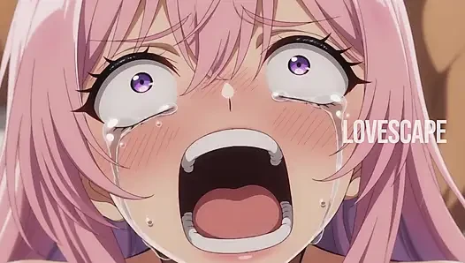 Pembe saçlı anime tatlı kız arkadan alıyor (ai)