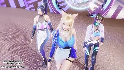 Mmd kpop iblis avcıları - huntrx - altın ahri akali kaisa seksi kpop dans league of legends hentai sansürsüz 4k 60 fps
