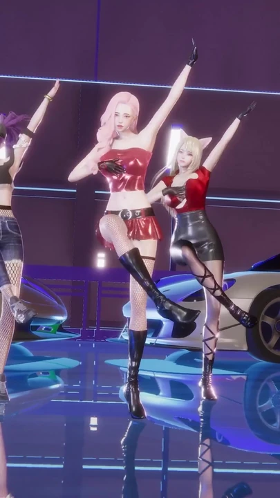 Эпический момент из "MMD BlackPink - закрытие Ahri Seraphine Kaisa Evelynn, сексуальная Kpop, Лига Легенд KDA"