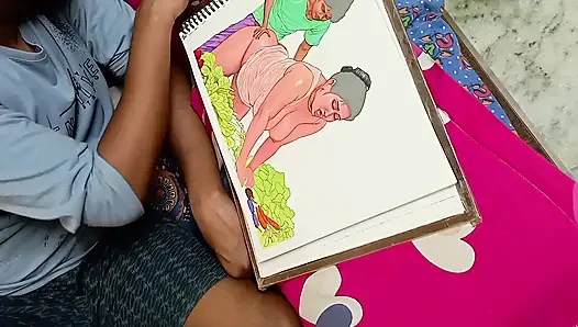 Seksi ama zavallı Hintli köylü kadın sebze parasını ödemek için bir sebze satıcısını sikiyor