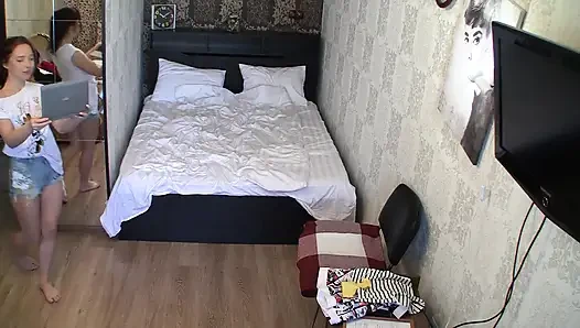 Amateur Teen in Denim Shorts Caught Masturbating