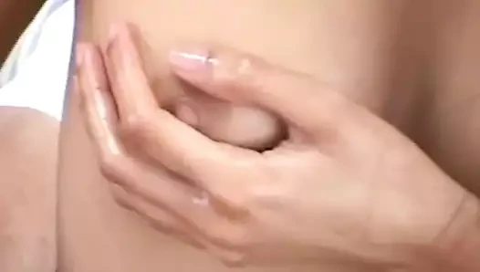 Beautiful Brunette sister Jerks brother