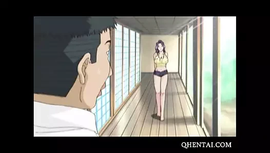 Seksi animasyonlu bebek vahşi çekiçleme ve yüz alır