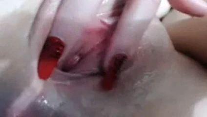 Girl fingers pussy then shows puckered asshole