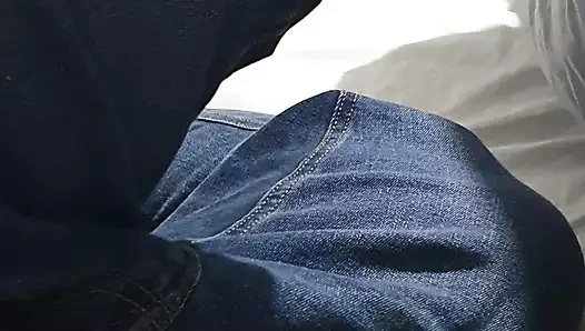 Step son in jeans in bed with step mom naked without panties