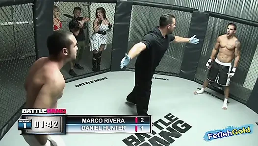 Kaslı adam ceza olarak kavga ediyor ve tombul esmerle seks yapıyor