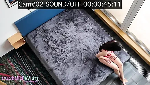 Kamera bezpieczeństwa przyłapała zdradzającą dziewczynę robiącą BDSM z BBC