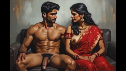 Sexy slim indian teen girl fucking with two strangers in their room