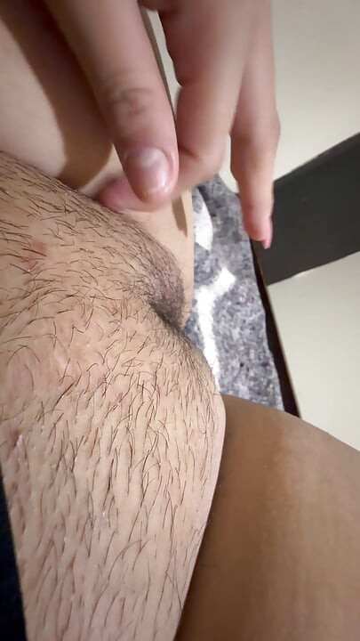 Mom plays hideaway with her big hairy pink pussy