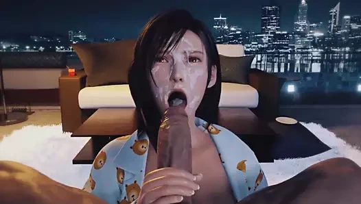 Tifa lockhart – bbc oral seks yüz bakımı (sesli animasyon)