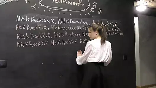 Gerçek bir öğretmen bir öğrenciyi azdırıyor! Evde eğitim genç