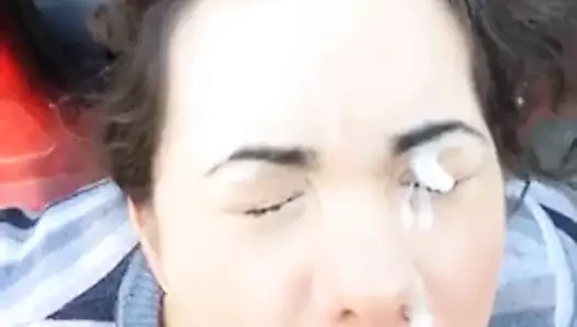 Dışında bj - güzel gf göz ve saç cum alır