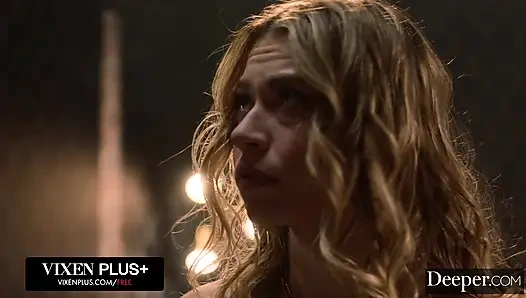 Derin. Maskeli sarışın Summer Kline anonim bir dominanta kontrolü teslim ediyor