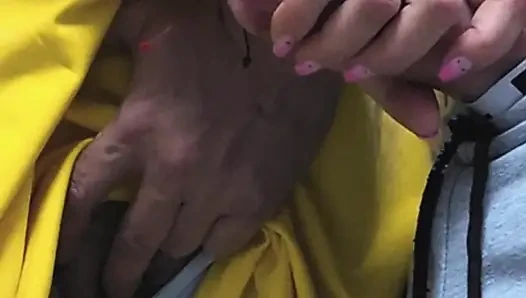 Girl Caught In Public Bus While She Stroking Stranger's Cock Until Ejaculation