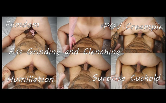Доминирование над ним в обратной наезднице в видео от первого лица... С куколда-сюрпризом
