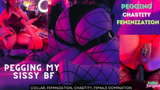 Erkek arkadaşımı dominantlaştırıyor ve yarağını sikiyor! Pegging ve bekaret