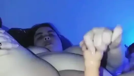 Bbw bate ona büyük am için orgazm