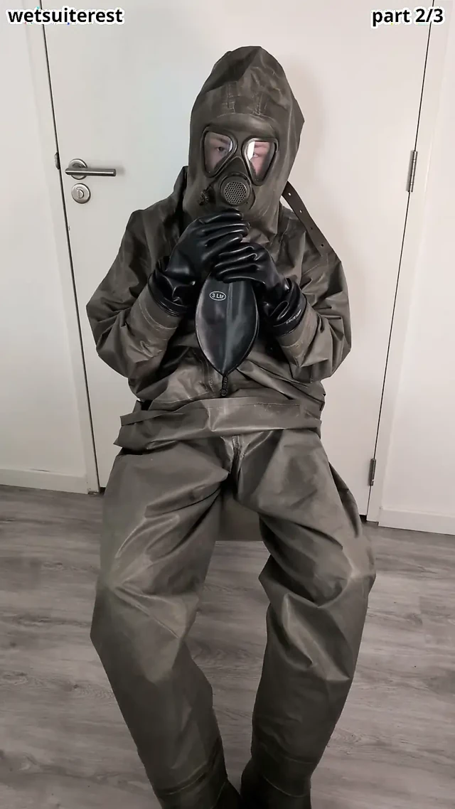 Nefes oyunu mastürbasyon Zodiac Zodiak ağır kauçuk hazmat kıyafeti gaz maskesiyle yeniden soluma torbası, eldivenler, botlar