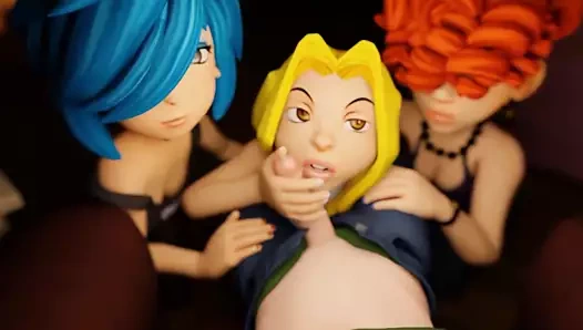 üçlü oral seks n handjob - 3d pov