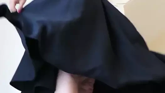 Öğretmen mavi tam daire eteğinde