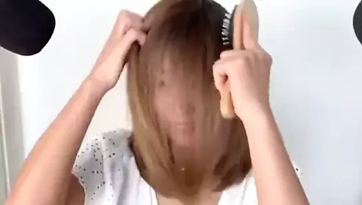 Yüz üzerinde Asmr saç