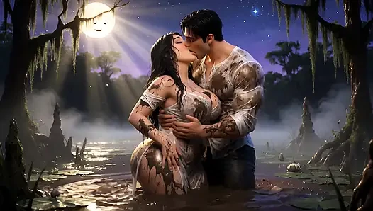 Stepbrother & Stepsister - Midnight Mud Secret (AI generated)