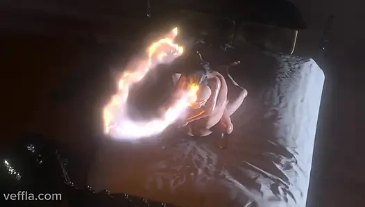 Lara Croft (tomb raider) sert seks sırasında zevkle inliyor (4k)