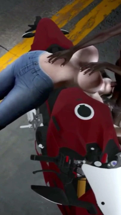 Motor üstünde ateşli kız ve siyah yarak - Sansürsüz Hentai 3D v386 | Bölüm 1