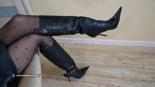 catherina noktalı külotlu çorap ve çizmeler