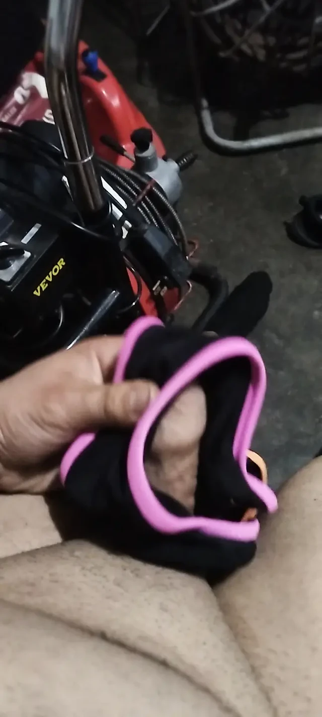 Comforting my virgin penis with my ex-girlfriend's panties
