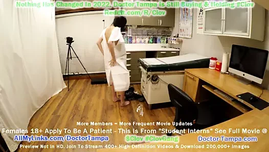 Doktor tampa ol ve kontrol sırasında standart hasta alexandria wu'yu incelerken yeni hemşire stacy shepard'ı sınıflandır!