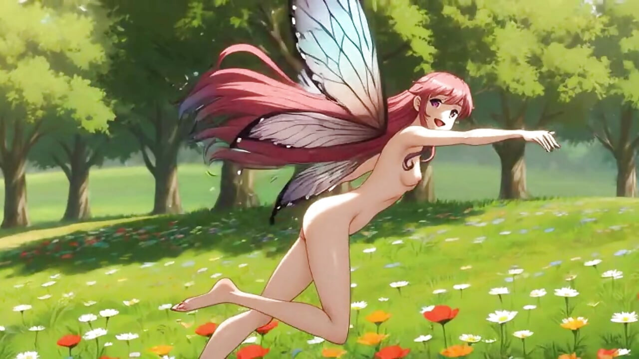 Fairy Orgy in the Meadow: Multi-Hair Hotties Masturbate and More