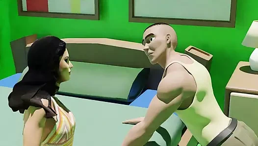 Seksi yengem çalışırken geldi, handaome olduğumu ve benimle seks yapmak istediğini söyledi