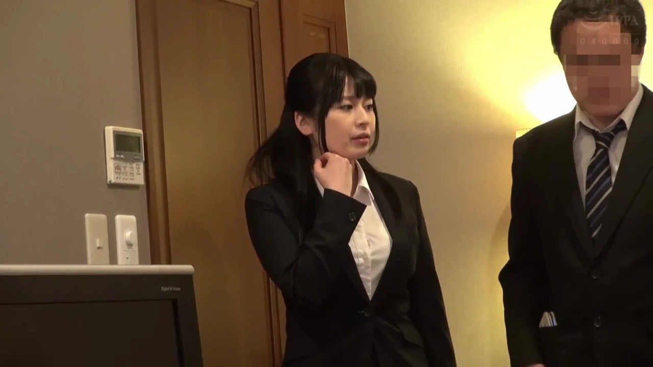 Due to a mix-up at my business trip destination, I ended up sharing a room with a busty colleague. 3