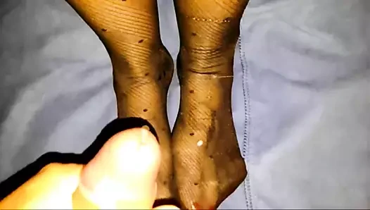 Naylon ve boşalma ağır çekim