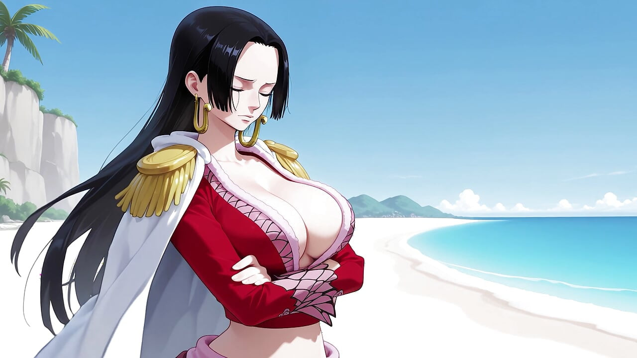 Boa Hancock ıssız bir adada amından ve götünden sikiliyor! Sansürsüz tek parça hentai