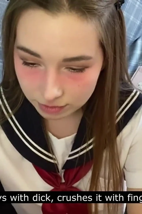 Japon üniformalı tatlı kız seninle aynı odada tek başına bakış açısı